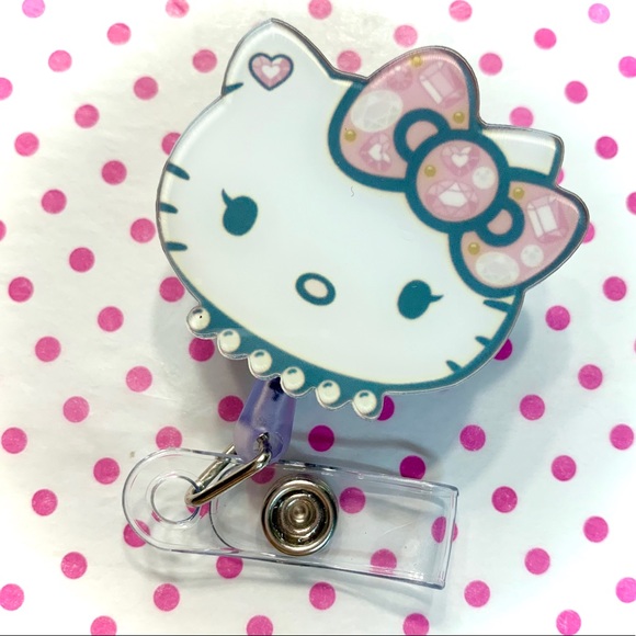 Kawaii Sanrio Hello Kitty Badge Reel / ID Holder - Picture 1 of 2
